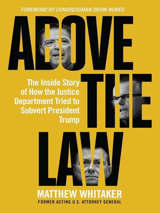 Title details for Above the Law by Matthew Whitaker - Wait list